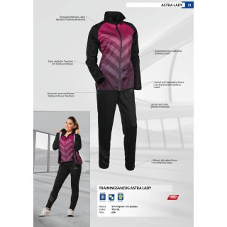 Trainingsanzug  ASTRA Lady pink XXS-3XL