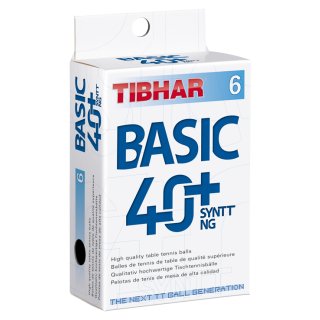TT-Bälle TIBHAR BASIC 40+ SYNTT NG,6er weiß