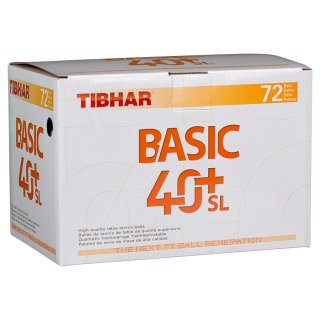 TT-B&auml;lle TIBHAR BASIC 40+ SL, wei&szlig; 72er